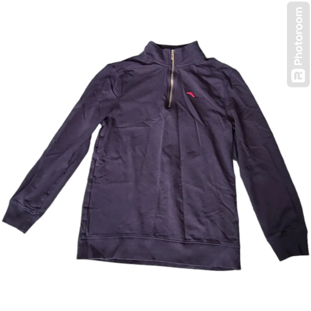 Tommy Bahama black‎ long sleeve half zip shirt
